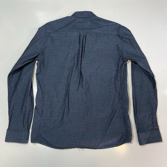 Descendant Of Thieves Dres Ladro Men’s Button Up Shirt Blue Geometric Medium 247 - Picture 8 of 8